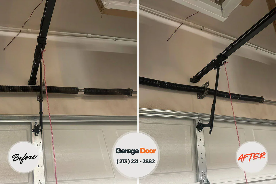 Before and after: garage door repair North Wantagh, NY
